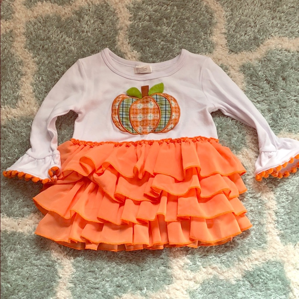 Super cute Thanksgiving/fall dress, sz 6-12 mo